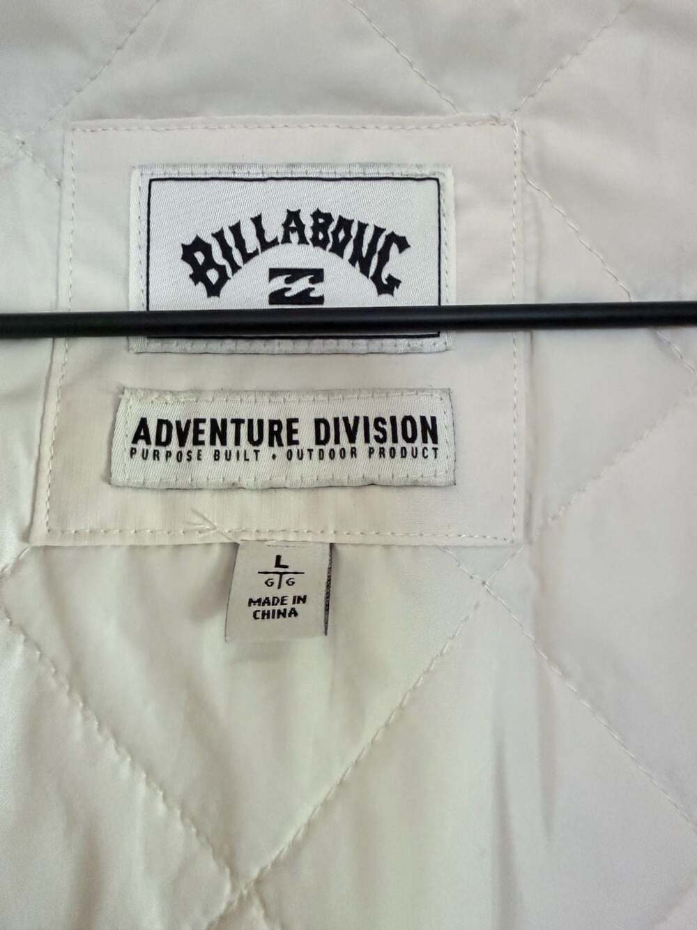 Billabong Adventure Division Sherpa Fleece Quilted Jacket Beige Size L - Picture 2 of 3